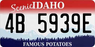 ID license plate 4B5939E