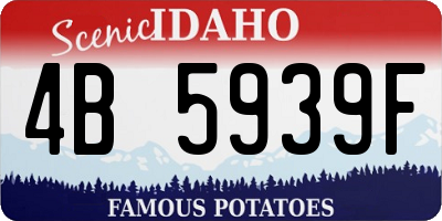 ID license plate 4B5939F