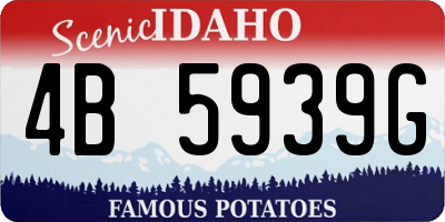 ID license plate 4B5939G
