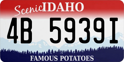 ID license plate 4B5939I