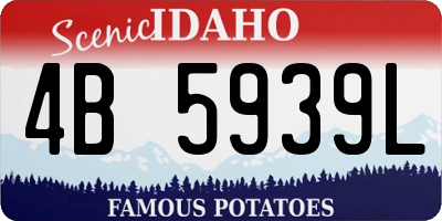 ID license plate 4B5939L