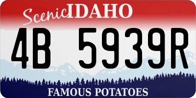 ID license plate 4B5939R