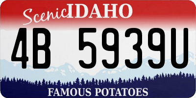 ID license plate 4B5939U