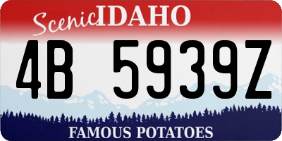 ID license plate 4B5939Z