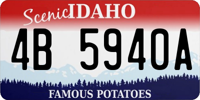 ID license plate 4B5940A