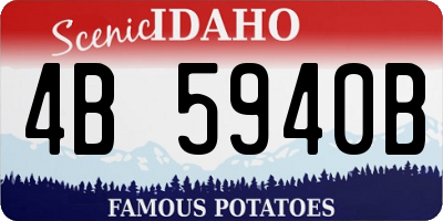 ID license plate 4B5940B