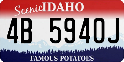 ID license plate 4B5940J