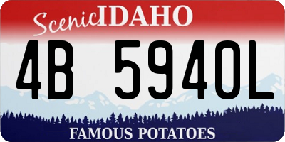 ID license plate 4B5940L
