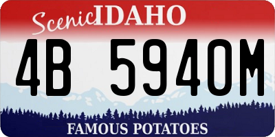 ID license plate 4B5940M