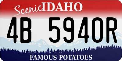 ID license plate 4B5940R