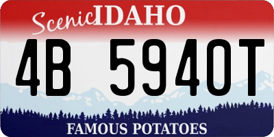 ID license plate 4B5940T