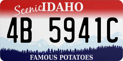 ID license plate 4B5941C