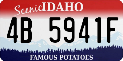 ID license plate 4B5941F