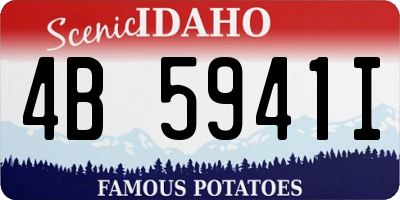 ID license plate 4B5941I