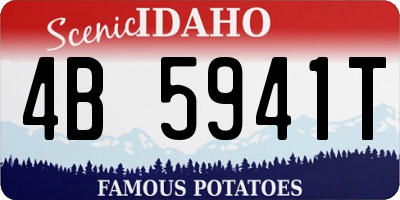 ID license plate 4B5941T