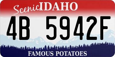 ID license plate 4B5942F