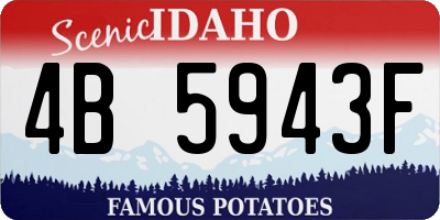 ID license plate 4B5943F