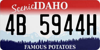 ID license plate 4B5944H
