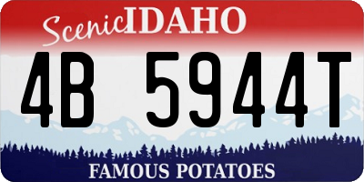 ID license plate 4B5944T