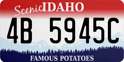 ID license plate 4B5945C