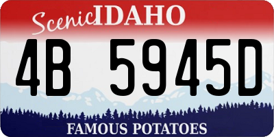 ID license plate 4B5945D