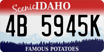 ID license plate 4B5945K