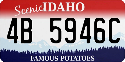ID license plate 4B5946C