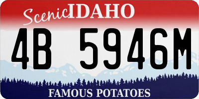 ID license plate 4B5946M