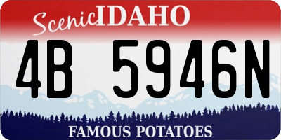 ID license plate 4B5946N