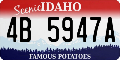 ID license plate 4B5947A