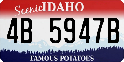 ID license plate 4B5947B