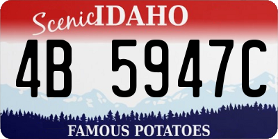 ID license plate 4B5947C
