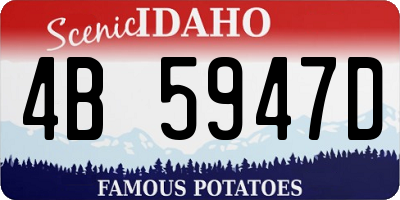 ID license plate 4B5947D