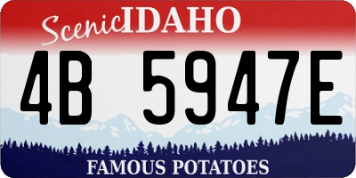 ID license plate 4B5947E
