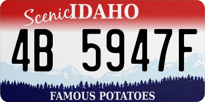 ID license plate 4B5947F