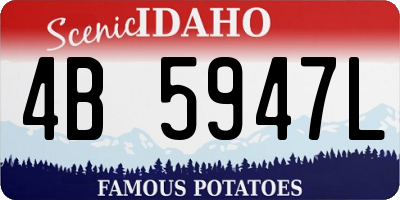 ID license plate 4B5947L