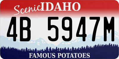 ID license plate 4B5947M