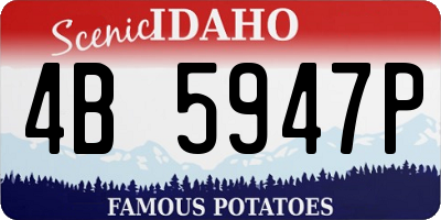 ID license plate 4B5947P