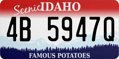 ID license plate 4B5947Q