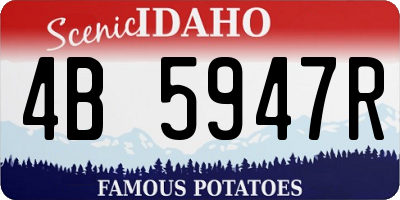 ID license plate 4B5947R