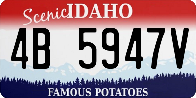 ID license plate 4B5947V
