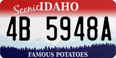 ID license plate 4B5948A