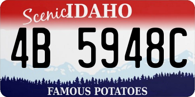 ID license plate 4B5948C