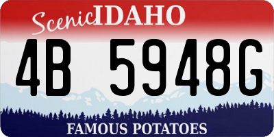 ID license plate 4B5948G