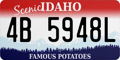 ID license plate 4B5948L