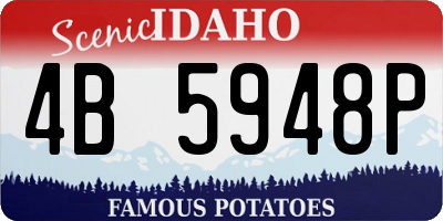 ID license plate 4B5948P