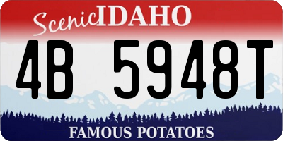 ID license plate 4B5948T