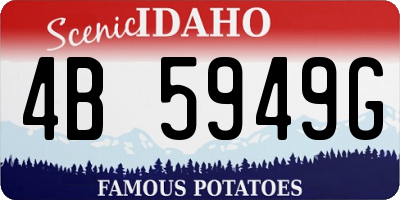 ID license plate 4B5949G