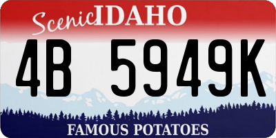 ID license plate 4B5949K