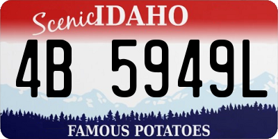 ID license plate 4B5949L